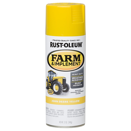 Rust-Oleum 12 Oz John Deere Yellow Specialty Farm Equipment Enamel Spray 280129
